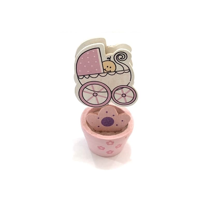 Porta Recado Chá de Bebê Rosa lembrança