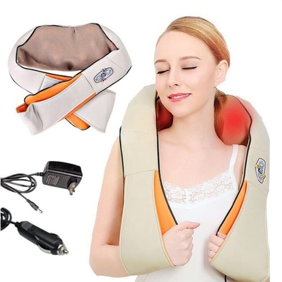 Massageador De Pescoço Costas E Ombro Colete 3d Shiatsu Relaxante Infravermelho Bivolt