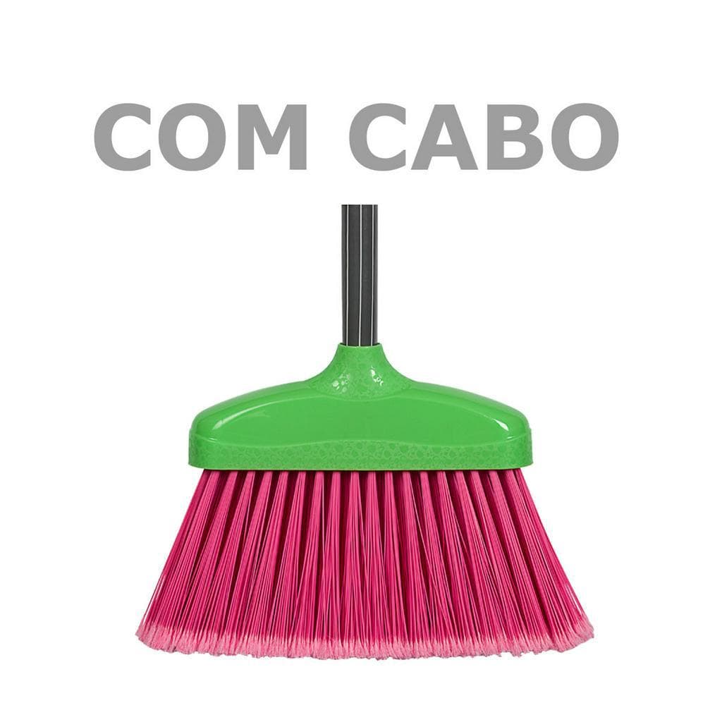 Vassoura Multiuso Sintética Com Cabo Uso Interno Externo
