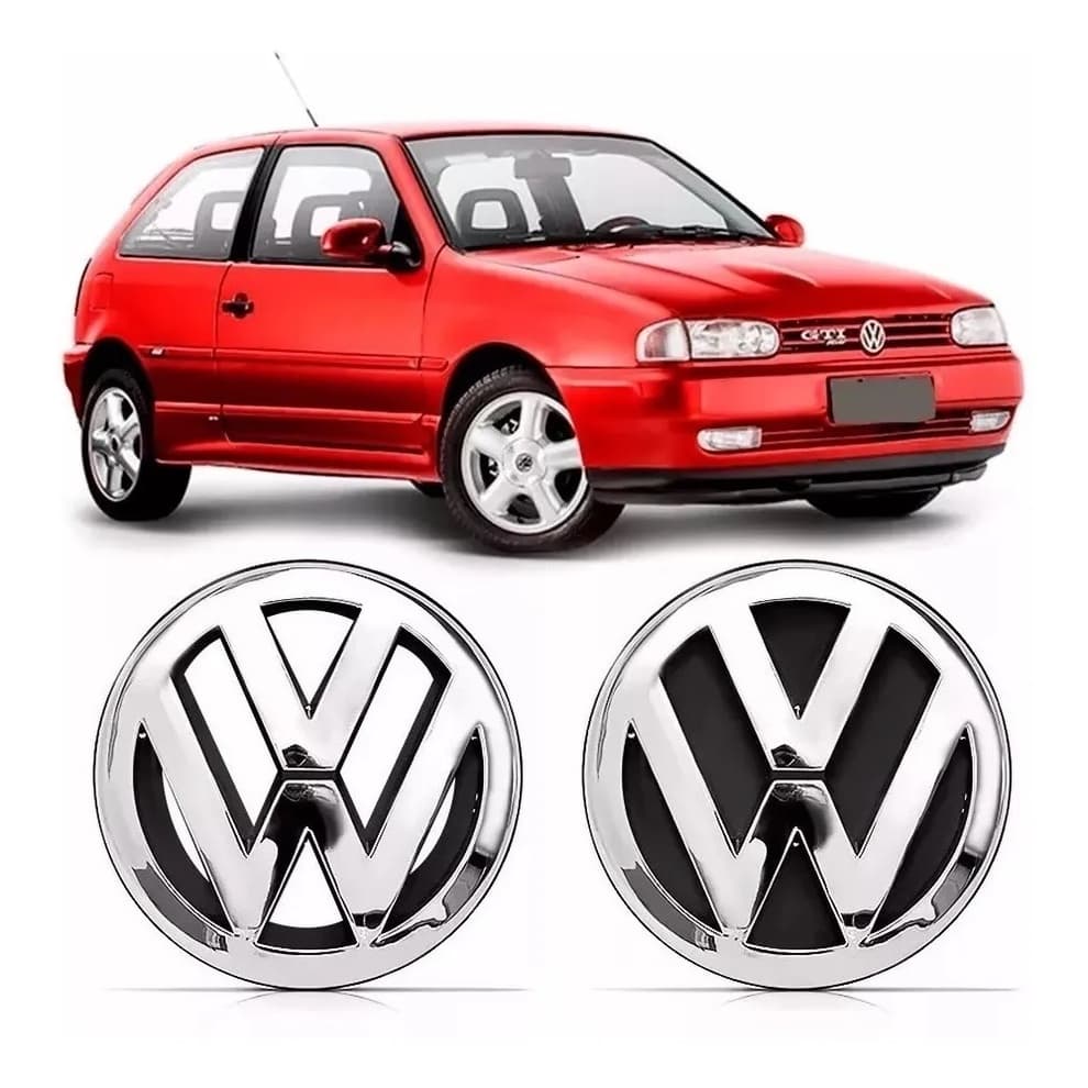Emblemas Gol Bola G2 Logo VW Porta Malas e Grade Dianteira