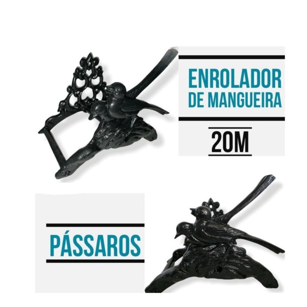 Enrolador De Mangueira Em Alumínio Fundido Passarinho