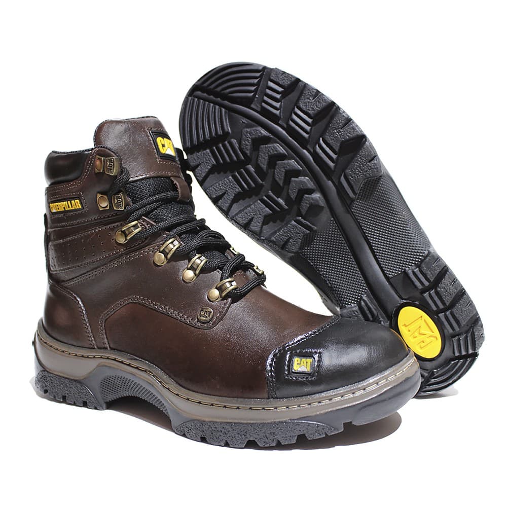 Bota Masculina Caterpillar Coturno Em Couro Legitimo Ref2189