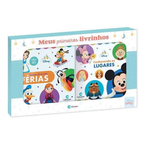 Box Disney Baby Primeiros Livrinhos 1 Livro Banho 1 De Pano