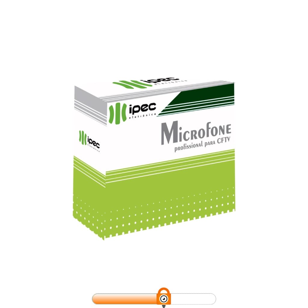 Microfone para Cftv Profissional para Captura Som Dvr ate 30m Metros Ipec