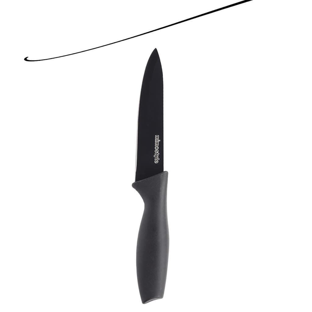 Faca de legumes antiaderente Cozinha Premium Multiuso Profissional Para E Em Aço Inox E Cabo black