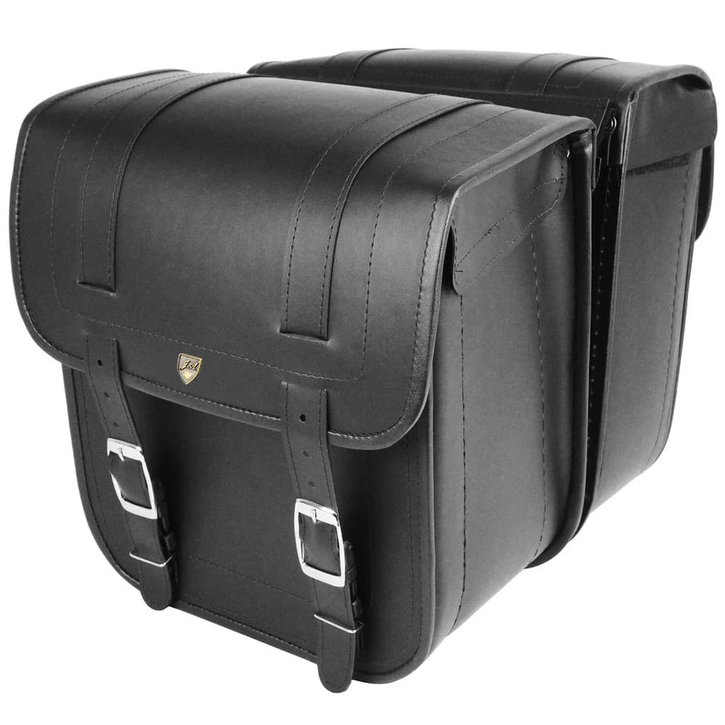 Alforge (Side Bag) Lateral Quadrado 22 Litros Couro Sintético Liso