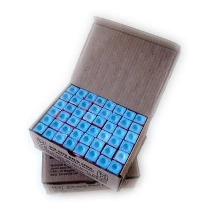 Giz Azul Ponta Taco Bilhar Sinuca Snooker Caixa 144 Unidades