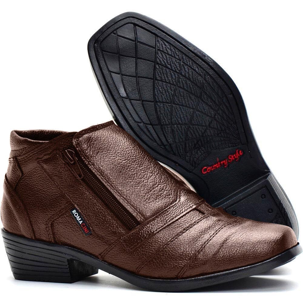 Bota Botina Social Couro Legitimo Masculina