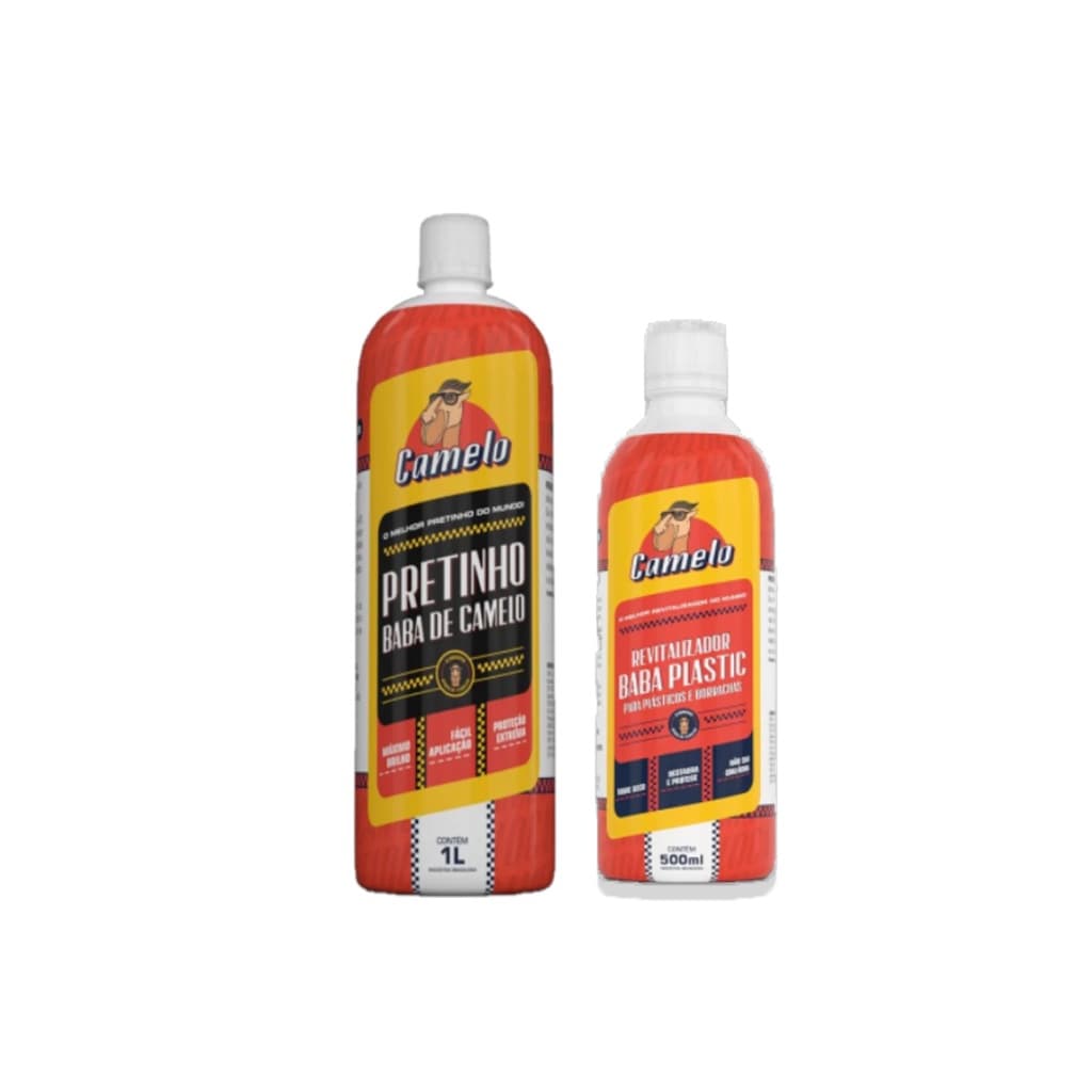 Kit Pretinho baba de camelo + Baba Plastic automotivo