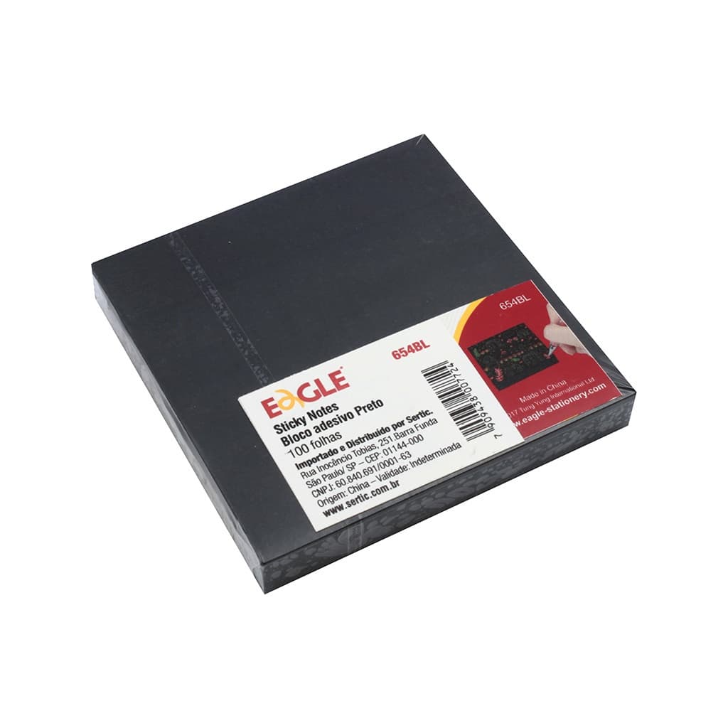 Bloco adesivo preto EAGLE c/ 100 fls
