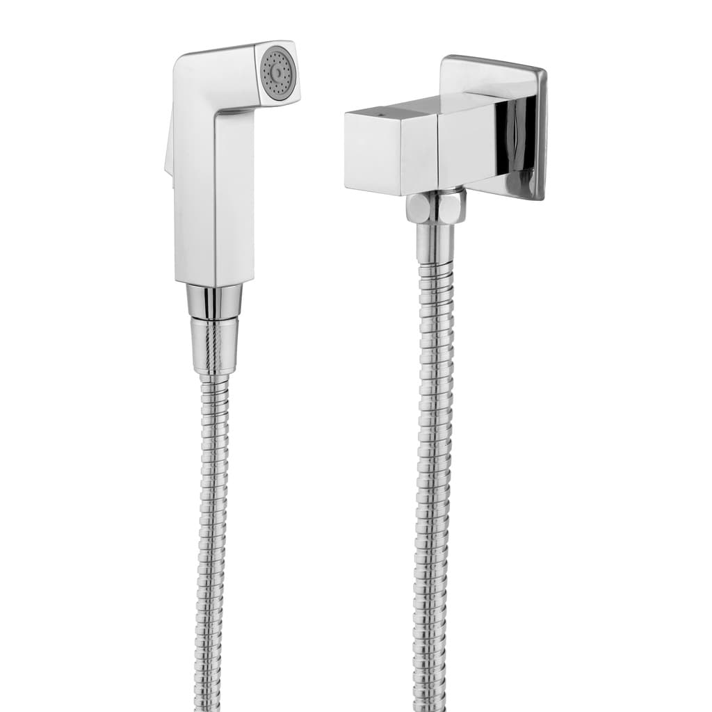 Ducha Higiênica Quadrada 1/4 Volta Luxo Cromada