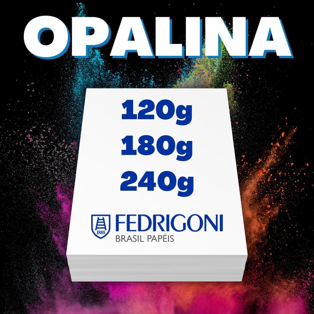 Papel Opalina Liso 120g 180g 240g (9 Fls A4) Original Blendpaper p/ Convite Papelaria Personalizada Melhor que Opaline