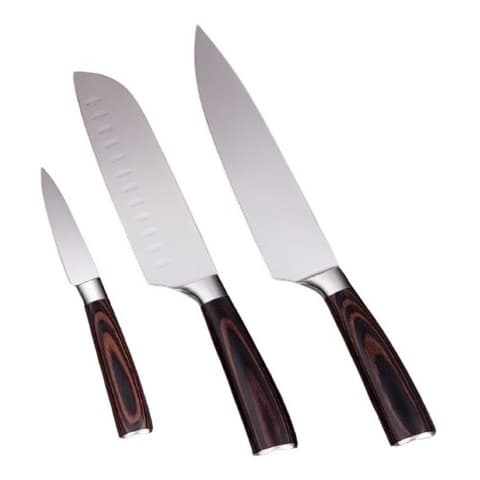 Faca Profissional Japonesa Santoku 3 Pecas Chef Nota Fiscal