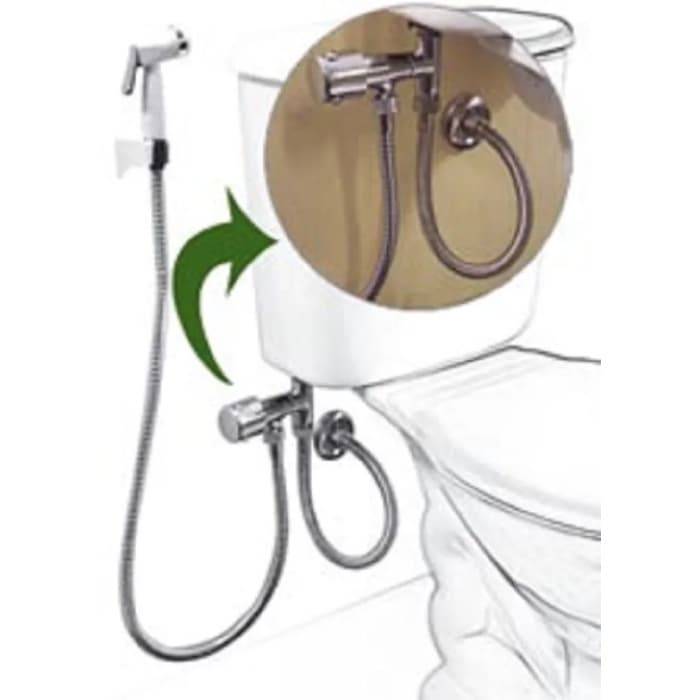 Kit Conexao Ducha Higienica Para Bacia Sanitaria Mang. 1,20m