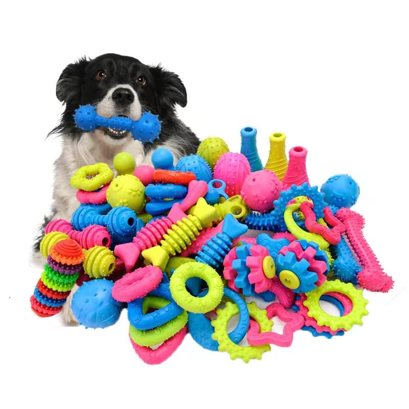 BRINQUEDO PET Kit 5 UNIDADES Brinquedos Mordedor Variados Sortidos Para Cachorros Filhote Gatos Pets De Borracha