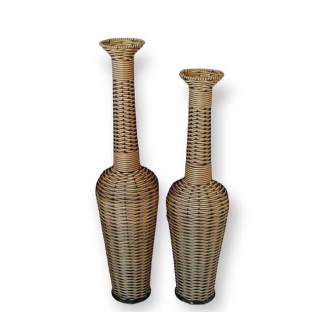 Dois vasos decorativo junco médio e pequeno