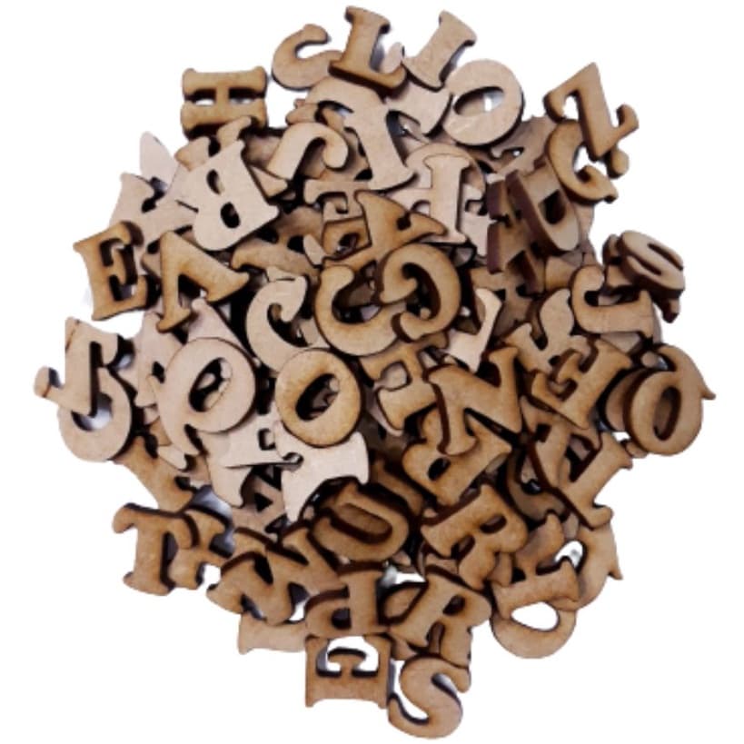 Alfabeto 2 Kits Com 52 Letras MDF 3mm Letras 2cm Altura Alfabeto Completo