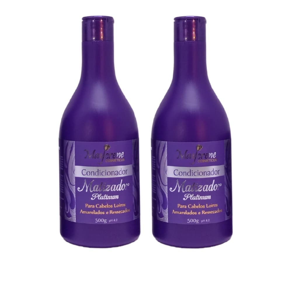 2 Condicionadores Matizador Platinum Maycrene 2x500g