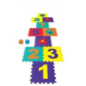 Amarelinha EVA - 28cm x 28cm x 8mm -Tapete Tatame Infantil.