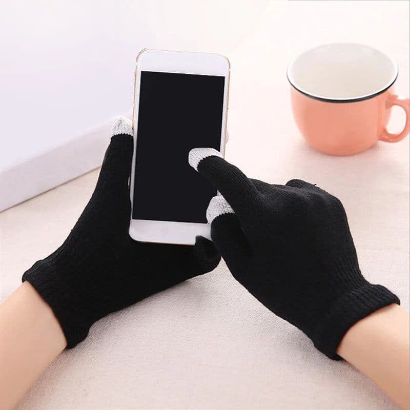 luvas touch Screen usar Smartphone no inverno quentinha jogos mobile