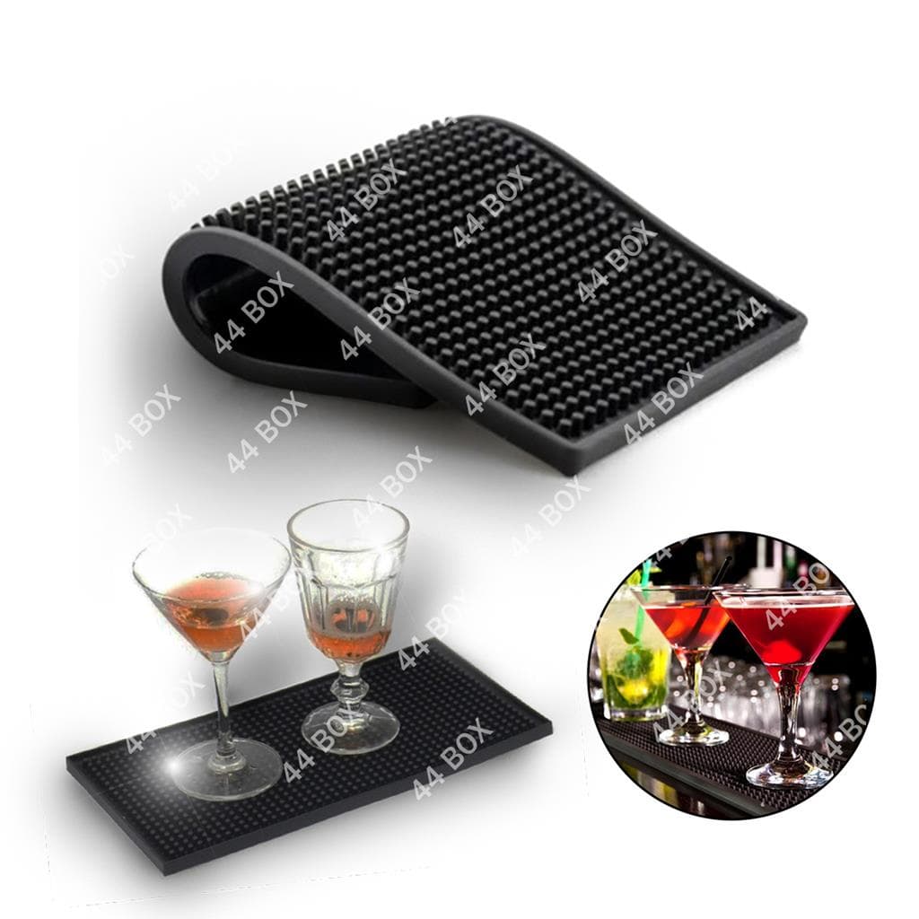 Tapete de Borracha Bartender para Drinks Copos Preparo de Bebidas Escorredor