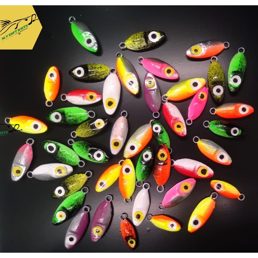 3 unidades isca artificial jumping jig para pesca - micro slow jigging para pescaria  8 gramas + 2 suporte hook