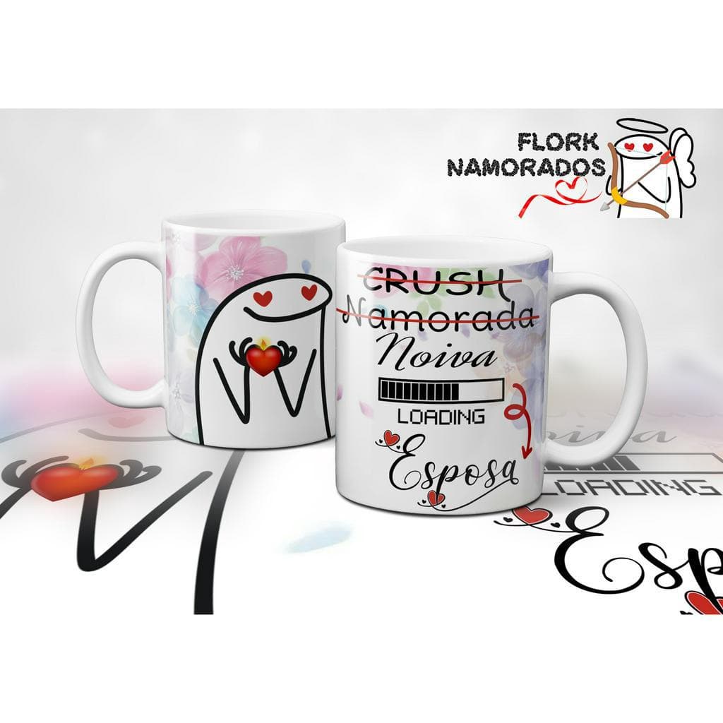Caneca Flork ESPOSA NOIVA NAMORADA CRUSH - QUER CASAR COMIGO?