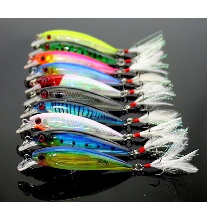 Iscas Artificiais Com Penacho Tucunaré (estilo rapala X RAP), robalo meia agua 9cm/7,2g