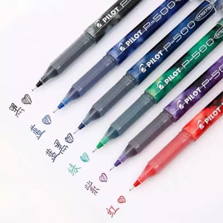 Caneta Gel Japão Pilot P-500 0,5mm Grande Capacidade Escola Teste Gel Caneta Ballpen