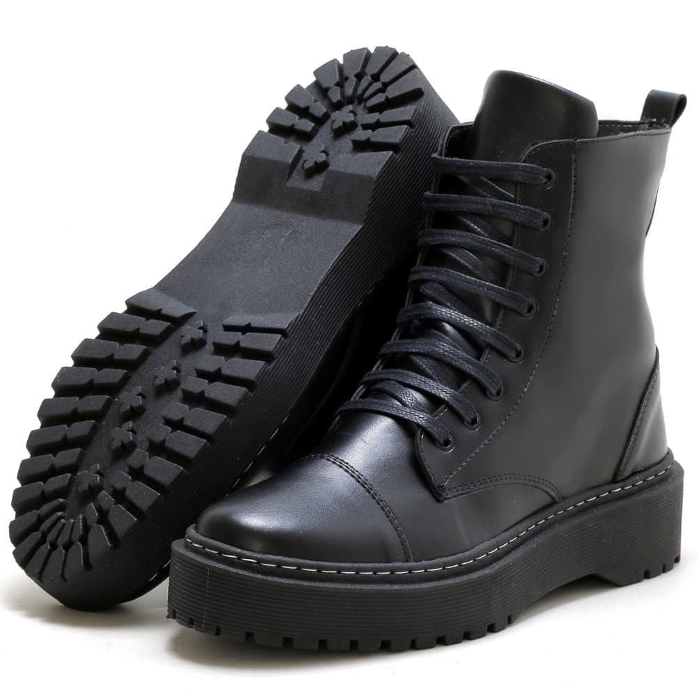 Bota Plataforma Blogueira Coturno Botinha Original Form's