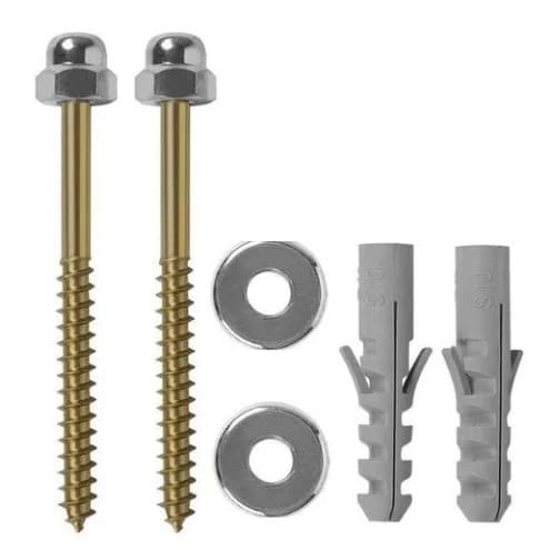 Kit com 2 Parafusos para Vaso Sanitário 10mm com Bucha