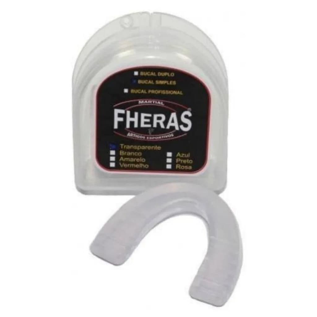 Protetor Bucal Simples Transparente ou Preto Fheras