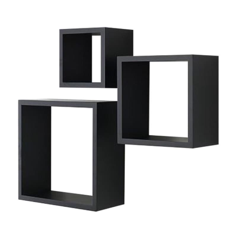 kit trio de Nichos pretos para decoraçao