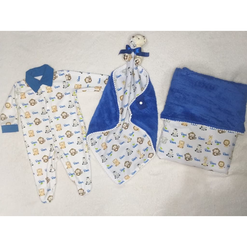 Kit saída de maternidade estampado