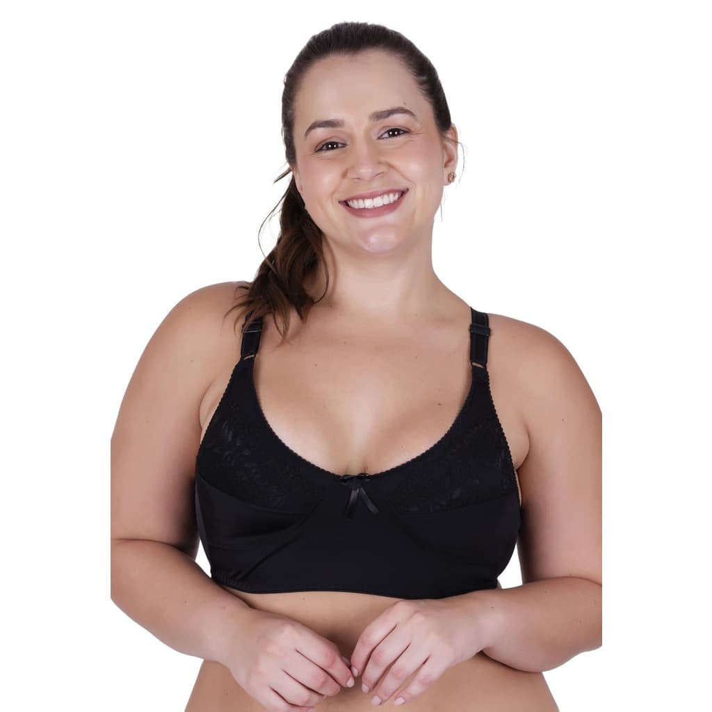 Sutiã plus size Bella da Serra sem bojo cetinete resistente super reforçado sustentação 46 48 50 52 54
