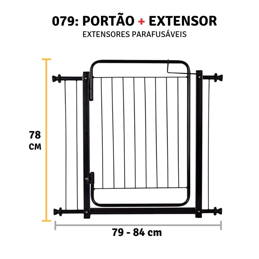 Grade De Porta Portão De Grade Criança Pet Segurança 79/84