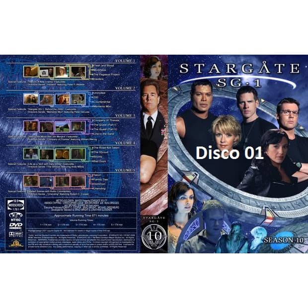 Dvd Stargate-SG - As 10 Temporadas Completas - Legendado ou Dublado - 38 Discos
