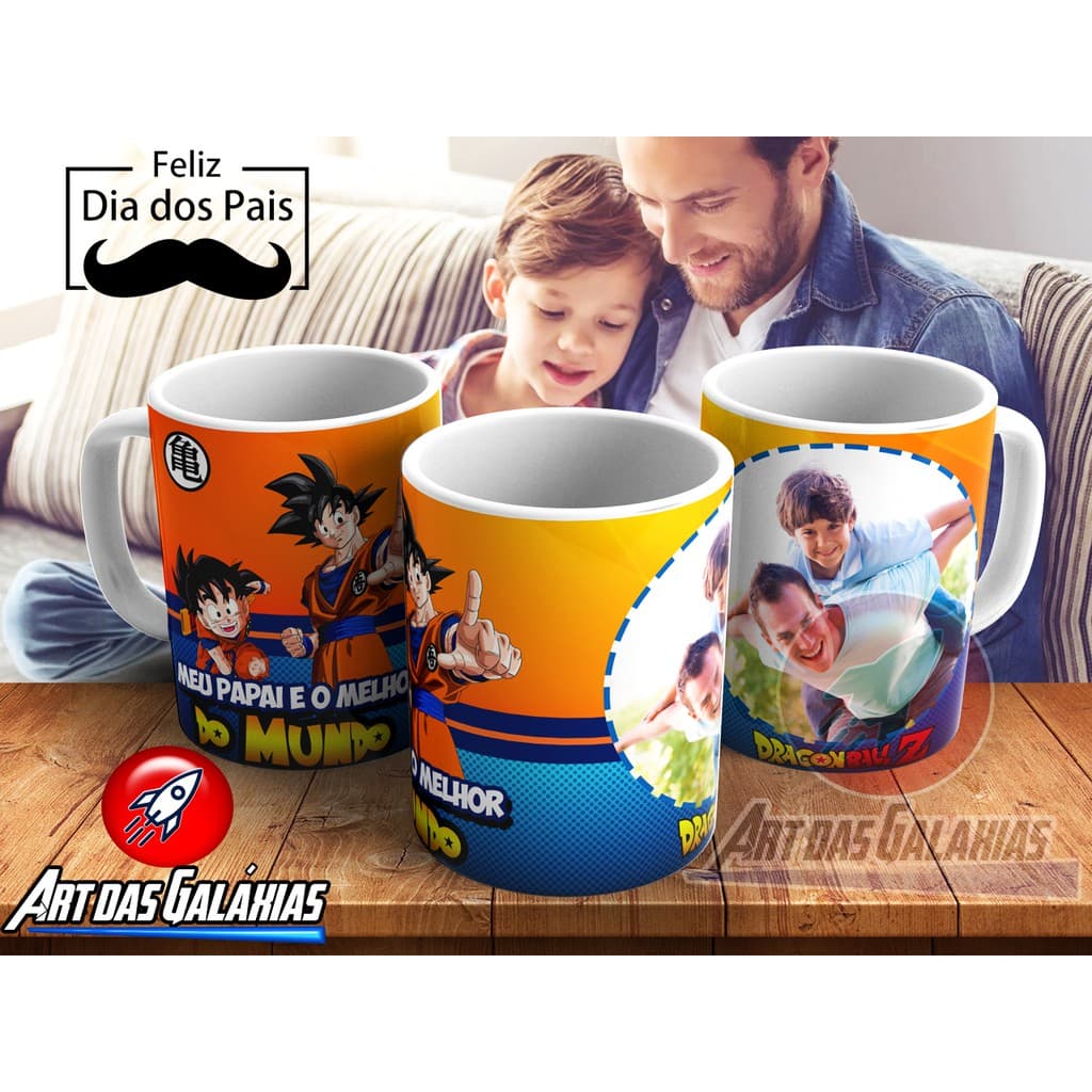 Caneca Cerâmica Dia dos Pais - Dragon Ball Z - MOD5