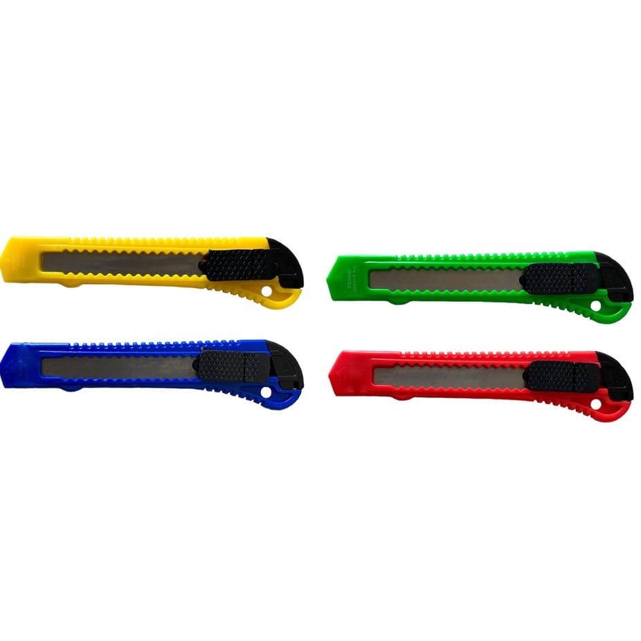 Estilete Plástico Largo 18 mm 15cm papelaria artesanato trabalhos manuais