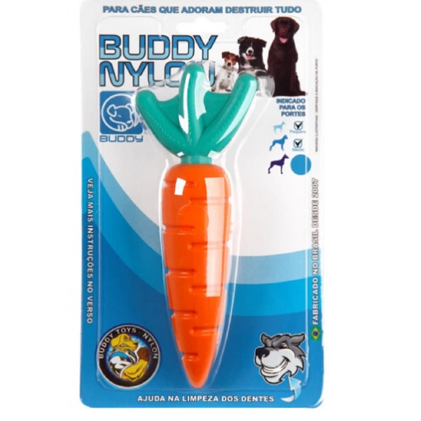 Mordedor Nylon Cenoura Brinquedo Pet Cachorro Buddy Toys