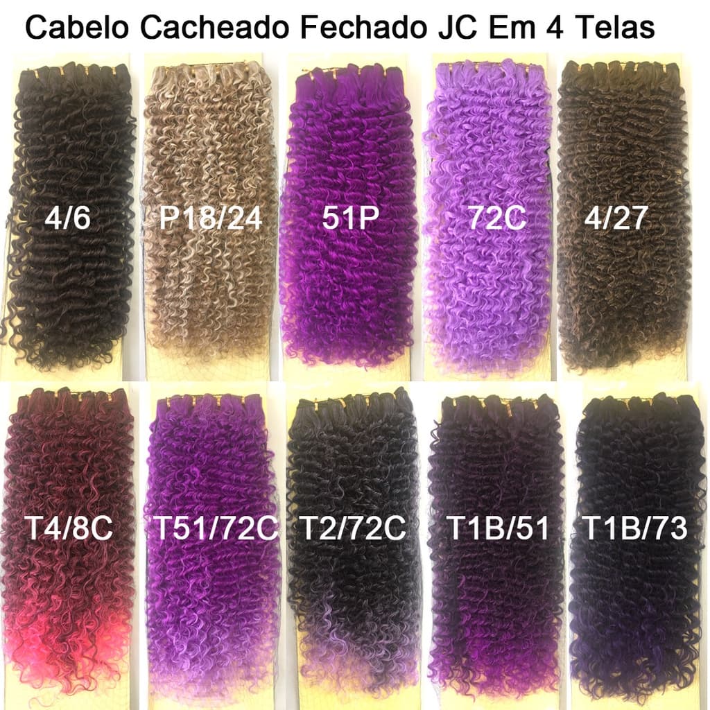 Aplique Cabelo Sintético Orgânico Cacheado Cacho Shakira Curl Em 4 Telas 150gramas Fashion You