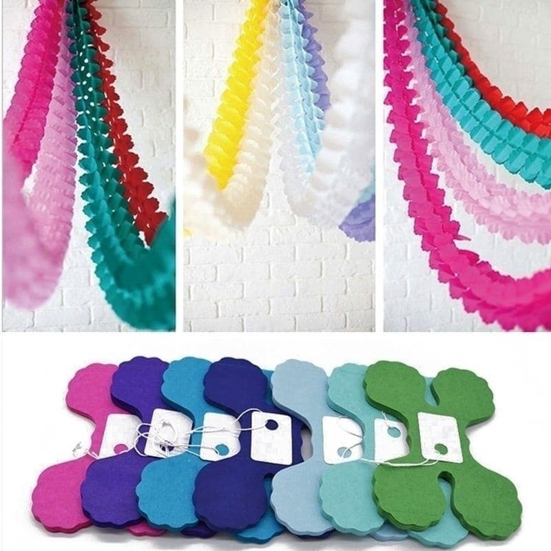 (Estoque Pronto) 3M Four Leaf Clover Paper Garlands Festa De Casamento Decoração Lindo Baby Shower Aniversário Festivais Garden Decoratio