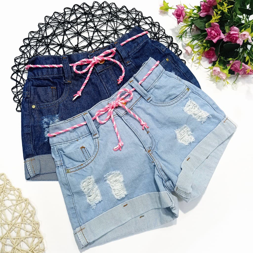 Short Jeans Feminino Infantil 2 a 16 Anos Promoção