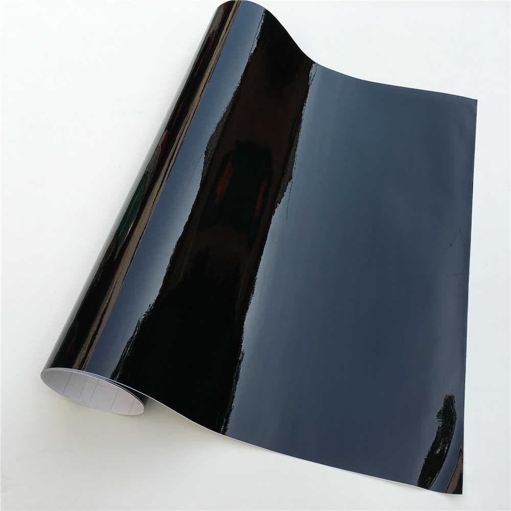 Papel Adesivo Autocolante Envelopamento Móveis Preto Brilho 45 Cm X 10 Mts