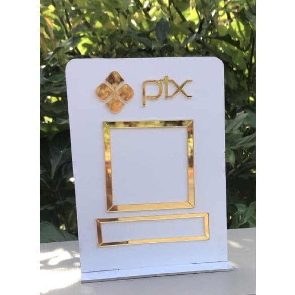 Placa QR Code Pague com Pix para Empresas em Acrílico branco 11x15cm