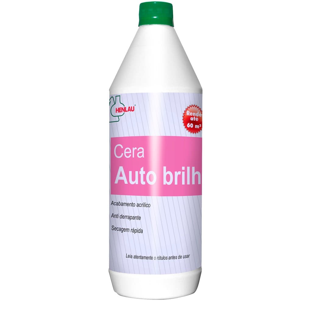 Cera Auto Brilho Acabamento Acrílico Anti Derrapante Secagem Rápida Rende 60² 1l