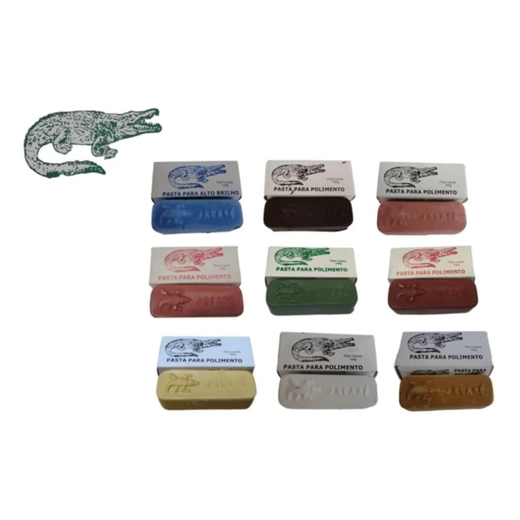 Pasta Jacaré Polir 145g Original Madeira Inox Acrilico Afiar