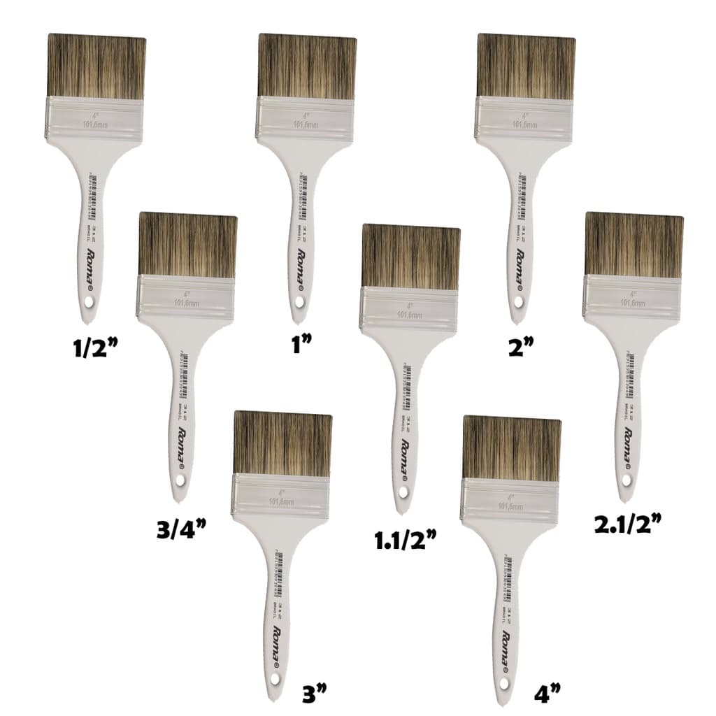 Trincha Pincel Sintetica C/ Cerdas Gris Cabo Pvc Pro Diversos Tamanhos
