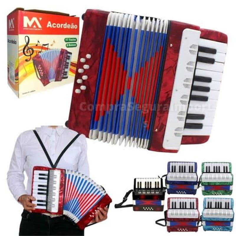 Sanfona acordeon 8 baixos infantil