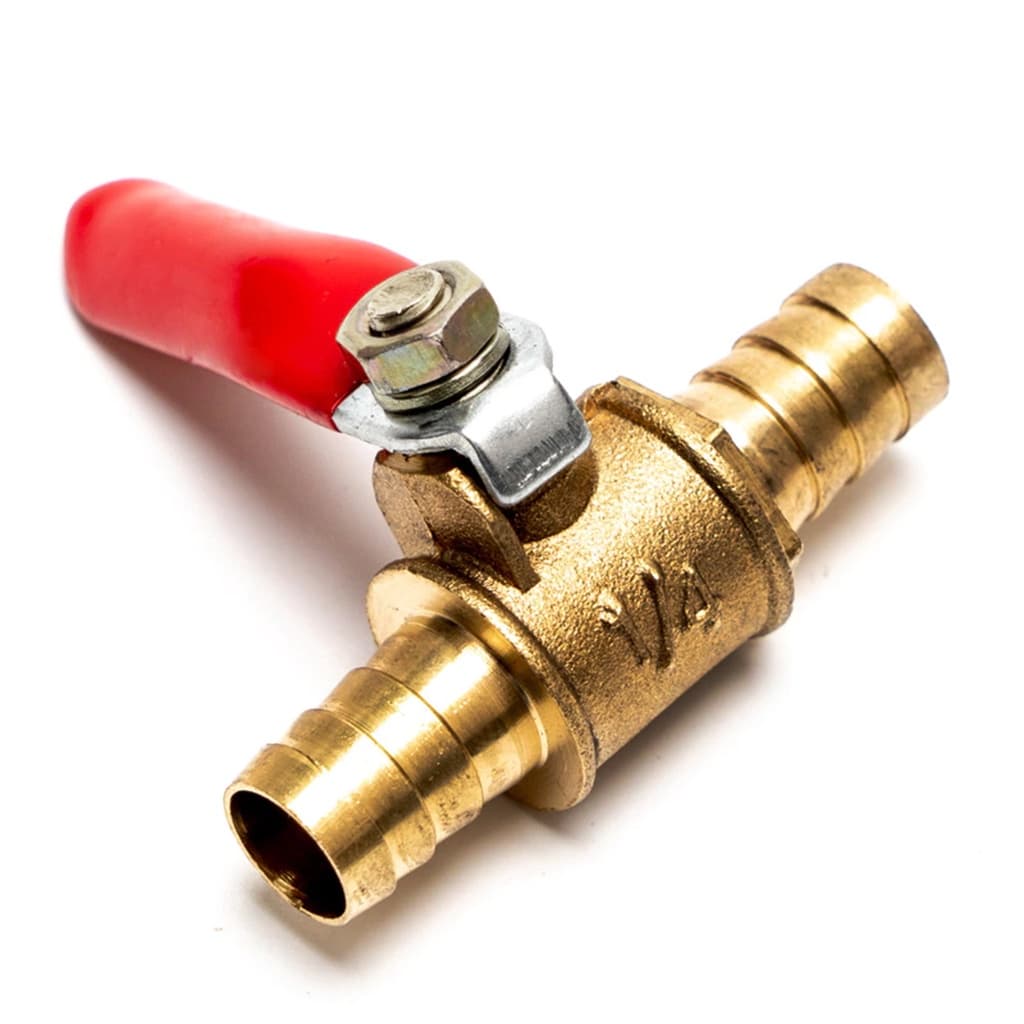 Registro Válvula Esfera 1/4 para Mangueira Saída 8mm Latão